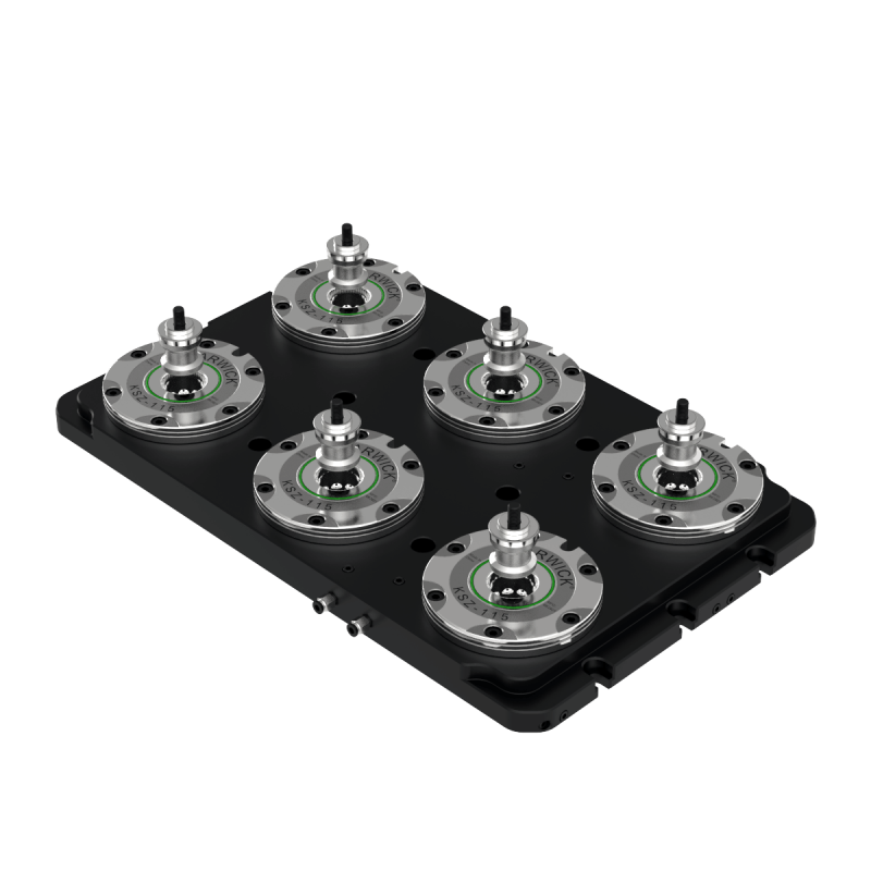 Multi plates zero point clamping pallet systems