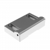 Serrated steel jaws for pneumatic self centering vise