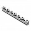 Multiflex rail vise for horizontal machine center